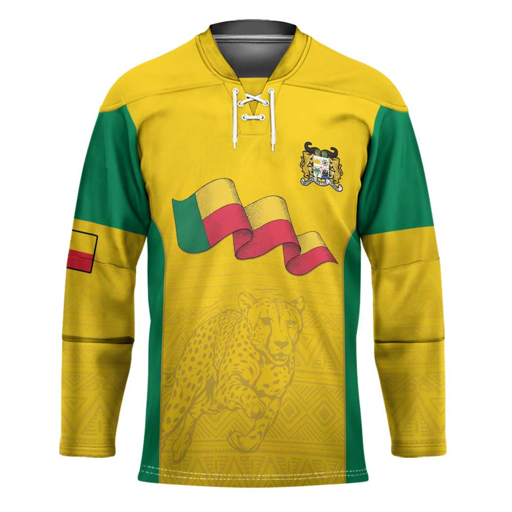 Custom Benin Football Hockey Jersey Go Champions Les Guepards - Wonder Print Shop