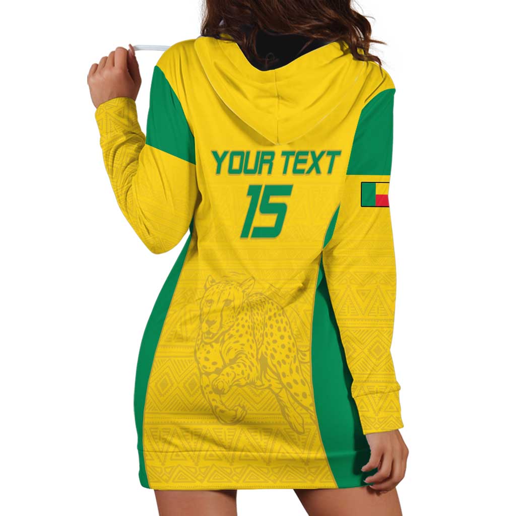 Custom Benin Football Hoodie Dress Go Champions Les Guepards - Wonder Print Shop