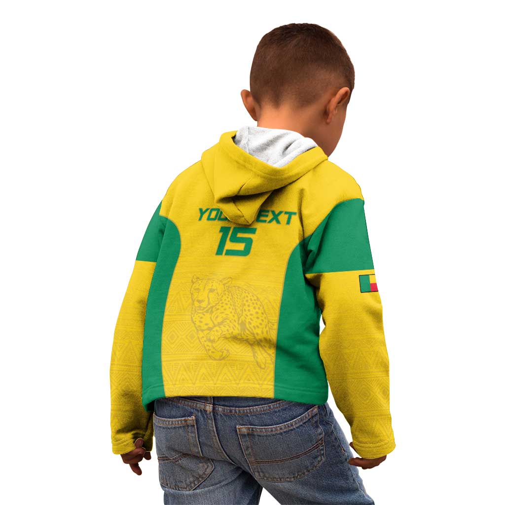 Custom Benin Football Kid Hoodie Go Champions Les Guepards - Wonder Print Shop