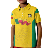 Custom Benin Football Kid Polo Shirt Go Champions Les Guepards - Wonder Print Shop