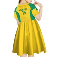 Custom Benin Football Kid Short Sleeve Dress Go Champions Les Guepards - Wonder Print Shop