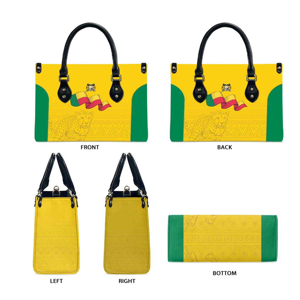 Benin Football Leather Bag Go Champions Les Guepards - Wonder Print Shop