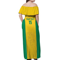 Custom Benin Football Off Shoulder Maxi Dress Go Champions Les Guepards - Wonder Print Shop