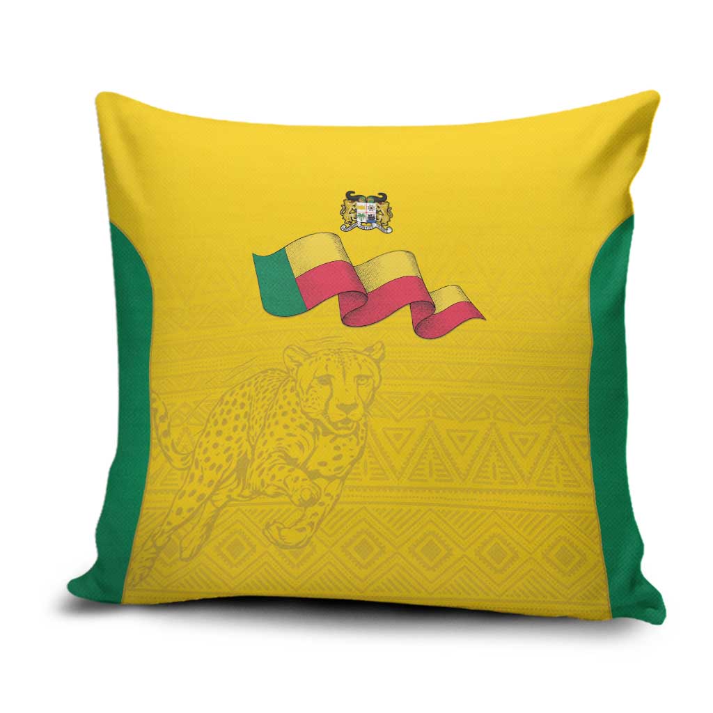 Benin Football Pillow Cover Go Champions Les Guepards - Wonder Print Shop