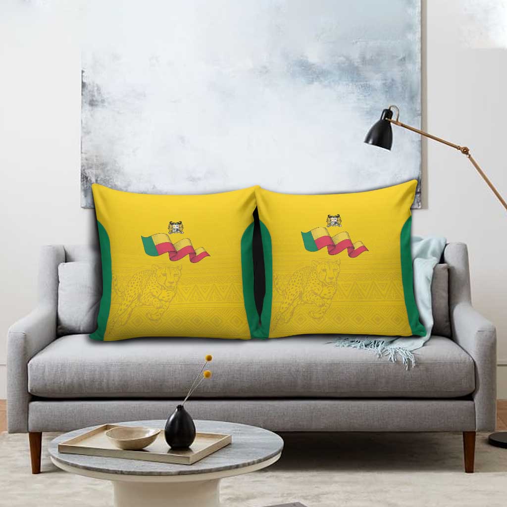Benin Football Pillow Cover Go Champions Les Guepards - Wonder Print Shop