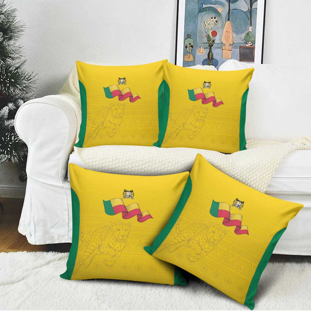 Benin Football Pillow Cover Go Champions Les Guepards - Wonder Print Shop