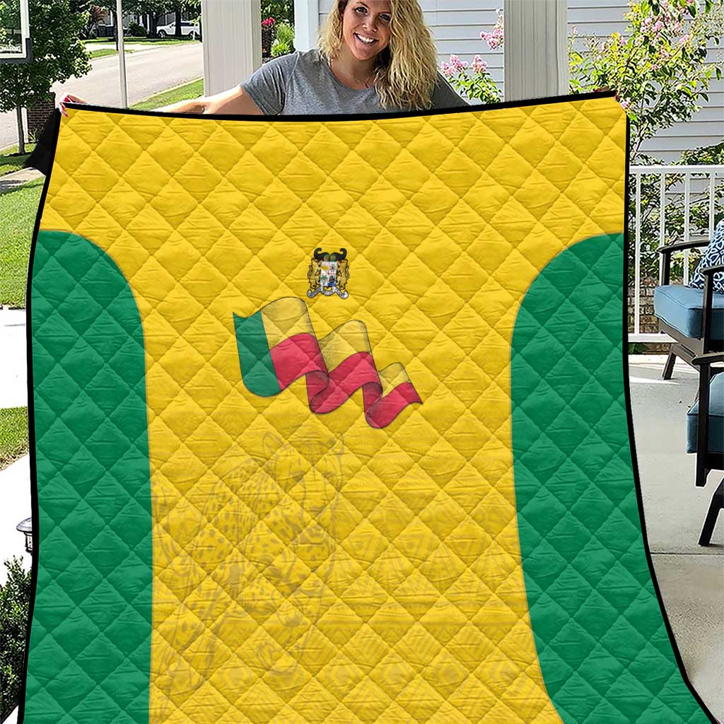 Benin Football Quilt Go Champions Les Guepards - Wonder Print Shop