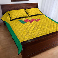 Benin Football Quilt Bed Set Go Champions Les Guepards - Wonder Print Shop
