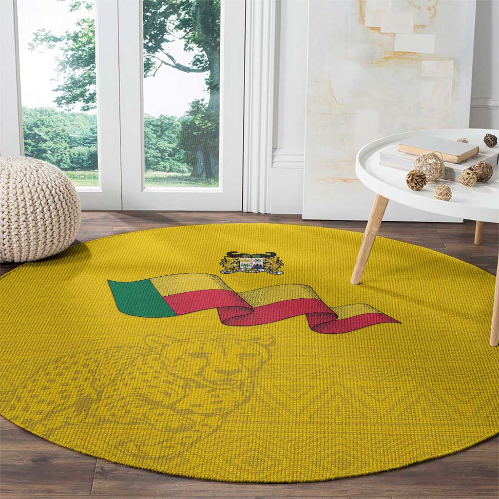 Benin Football Round Carpet Go Champions Les Guepards - Wonder Print Shop