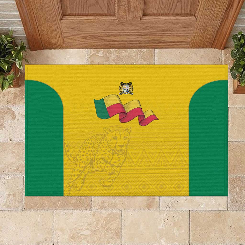 Benin Football Rubber Doormat Go Champions Les Guepards - Wonder Print Shop
