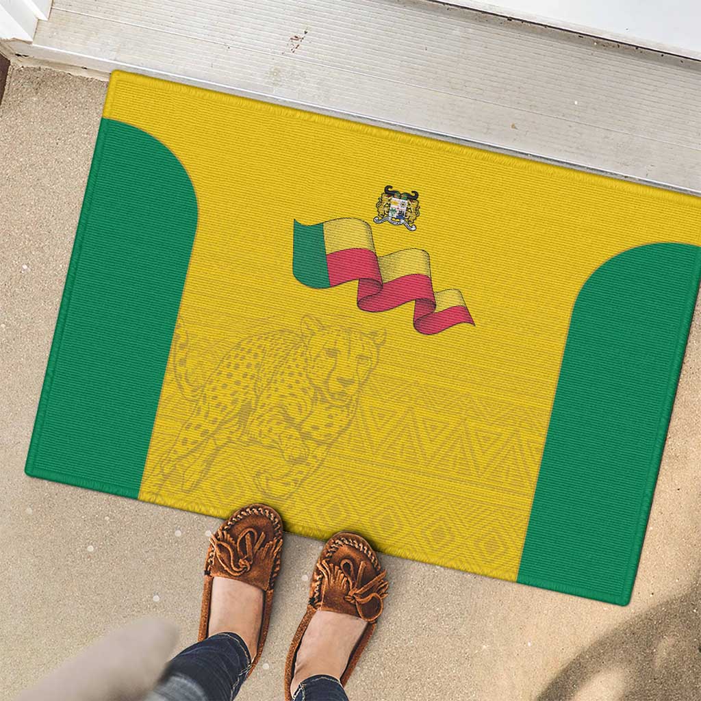Benin Football Rubber Doormat Go Champions Les Guepards - Wonder Print Shop