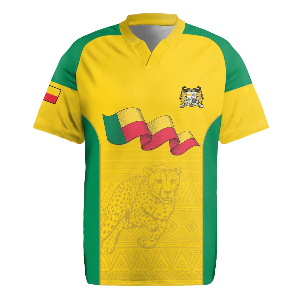 Custom Benin Football Rugby Jersey Go Champions Les Guepards - Wonder Print Shop