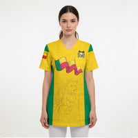 Custom Benin Football Scrub Top Go Champions Les Guepards - Wonder Print Shop