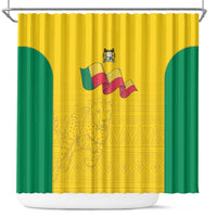 Benin Football Shower Curtain Go Champions Les Guepards - Wonder Print Shop
