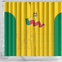Benin Football Shower Curtain Go Champions Les Guepards - Wonder Print Shop
