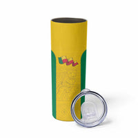 Custom Benin Football Skinny Tumbler Go Champions Les Guepards - Wonder Print Shop