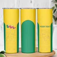 Custom Benin Football Skinny Tumbler Go Champions Les Guepards - Wonder Print Shop