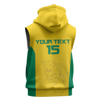 Custom Benin Football Sleeveless Hoodie Go Champions Les Guepards - Wonder Print Shop