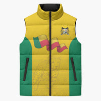 Custom Benin Football Sleeveless Puffer Jacket Go Champions Les Guepards - Wonder Print Shop