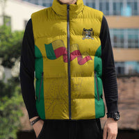 Custom Benin Football Sleeveless Puffer Jacket Go Champions Les Guepards - Wonder Print Shop