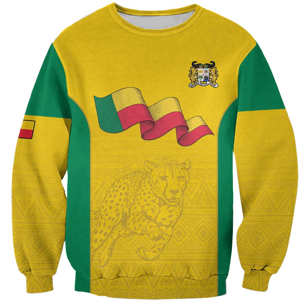 Custom Benin Football Sweatshirt Go Champions Les Guepards - Wonder Print Shop