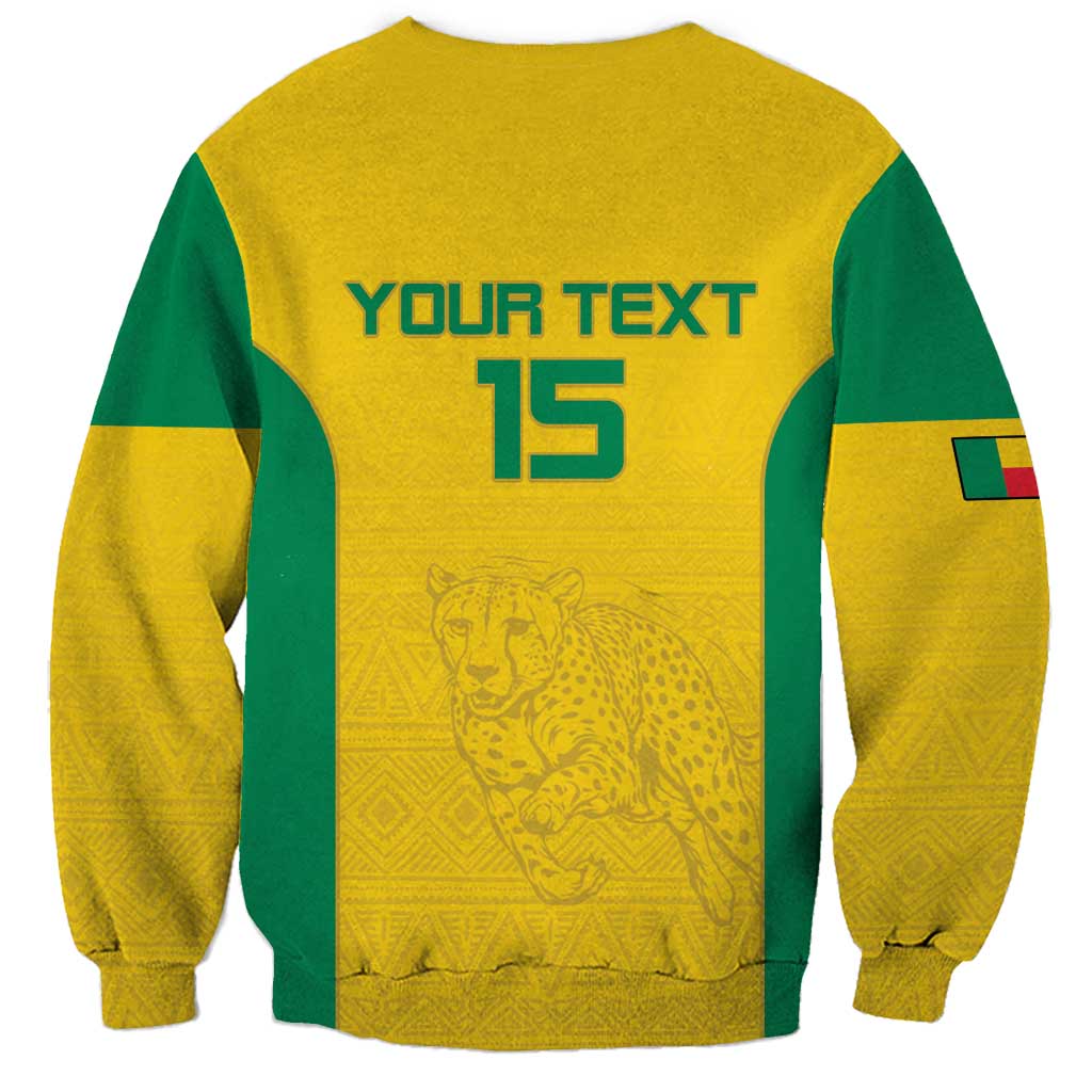 Custom Benin Football Sweatshirt Go Champions Les Guepards - Wonder Print Shop