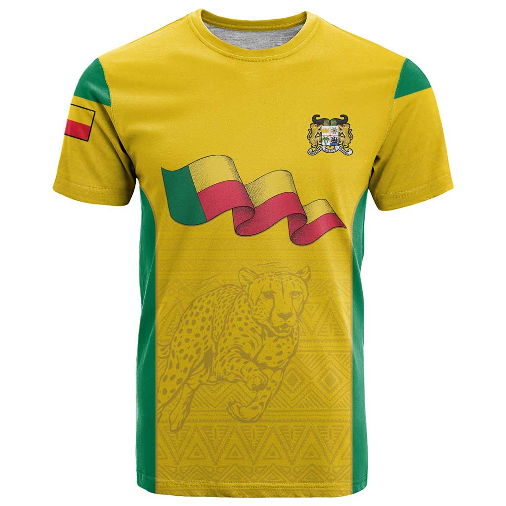Custom Benin Football T Shirt Go Champions Les Guepards - Wonder Print Shop