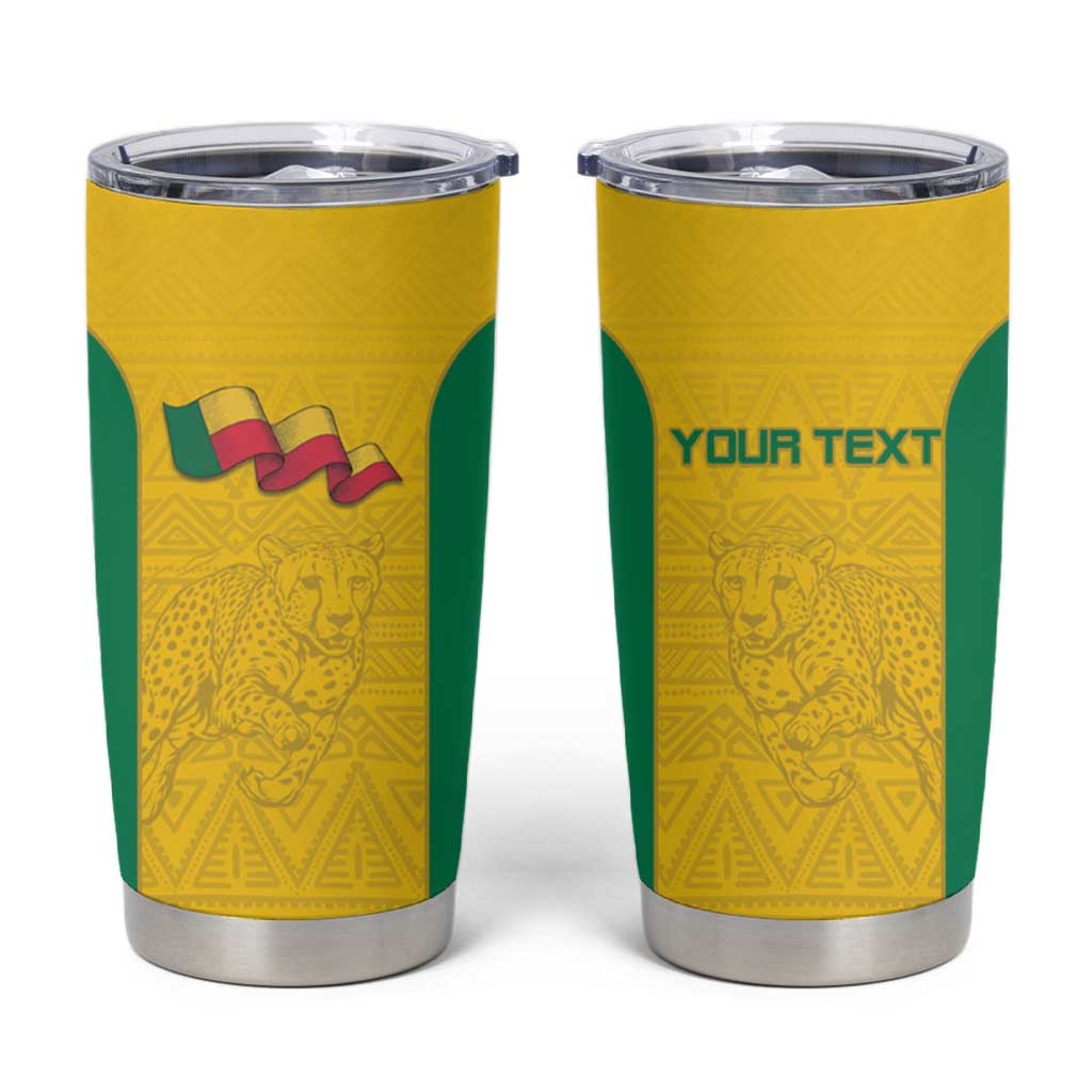 Custom Benin Football Tumbler Cup Go Champions Les Guepards - Wonder Print Shop