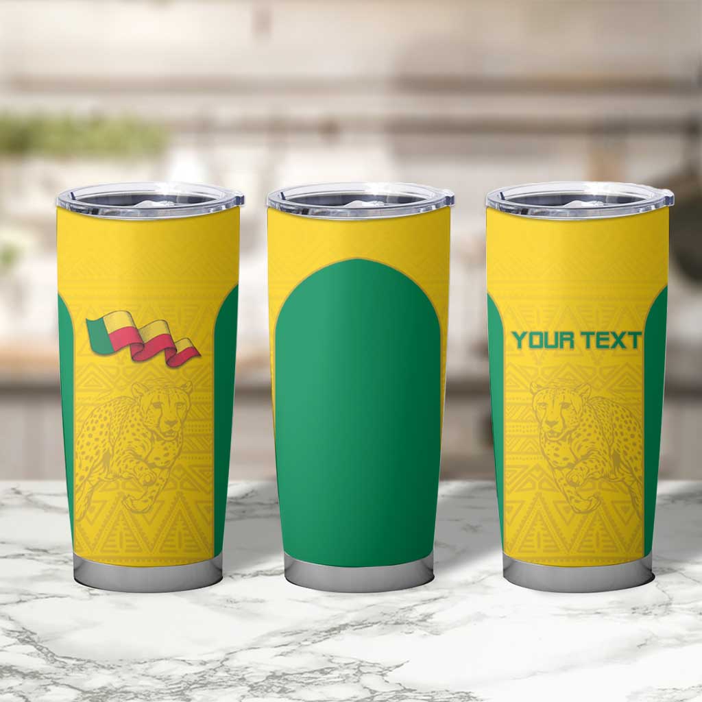 Custom Benin Football Tumbler Cup Go Champions Les Guepards - Wonder Print Shop