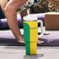 Custom Benin Football Tumbler With Handle Go Champions Les Guepards - Wonder Print Shop
