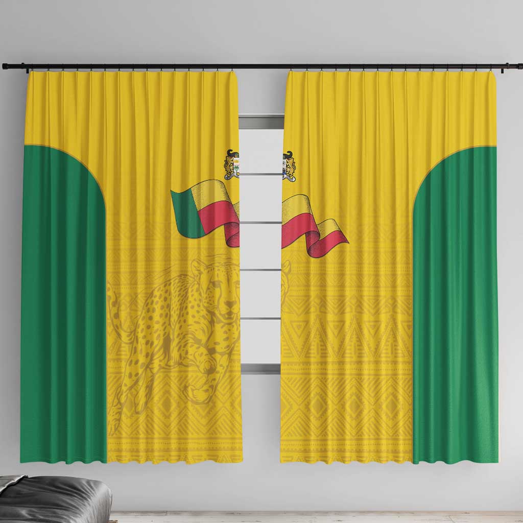 Benin Football Window Curtain Go Champions Les Guepards - Wonder Print Shop