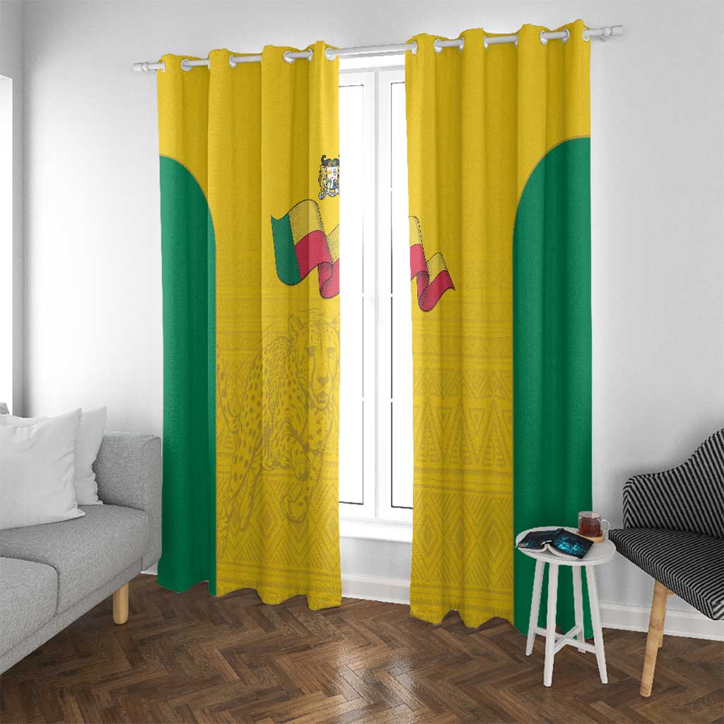 Benin Football Window Curtain Go Champions Les Guepards - Wonder Print Shop