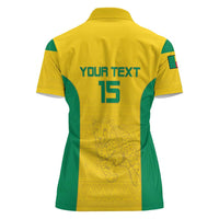 Custom Benin Football Women Polo Shirt Go Champions Les Guepards - Wonder Print Shop
