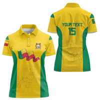 Custom Benin Football Women Polo Shirt Go Champions Les Guepards - Wonder Print Shop