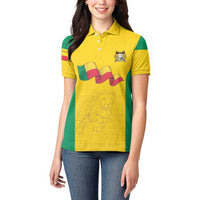 Custom Benin Football Women Polo Shirt Go Champions Les Guepards - Wonder Print Shop
