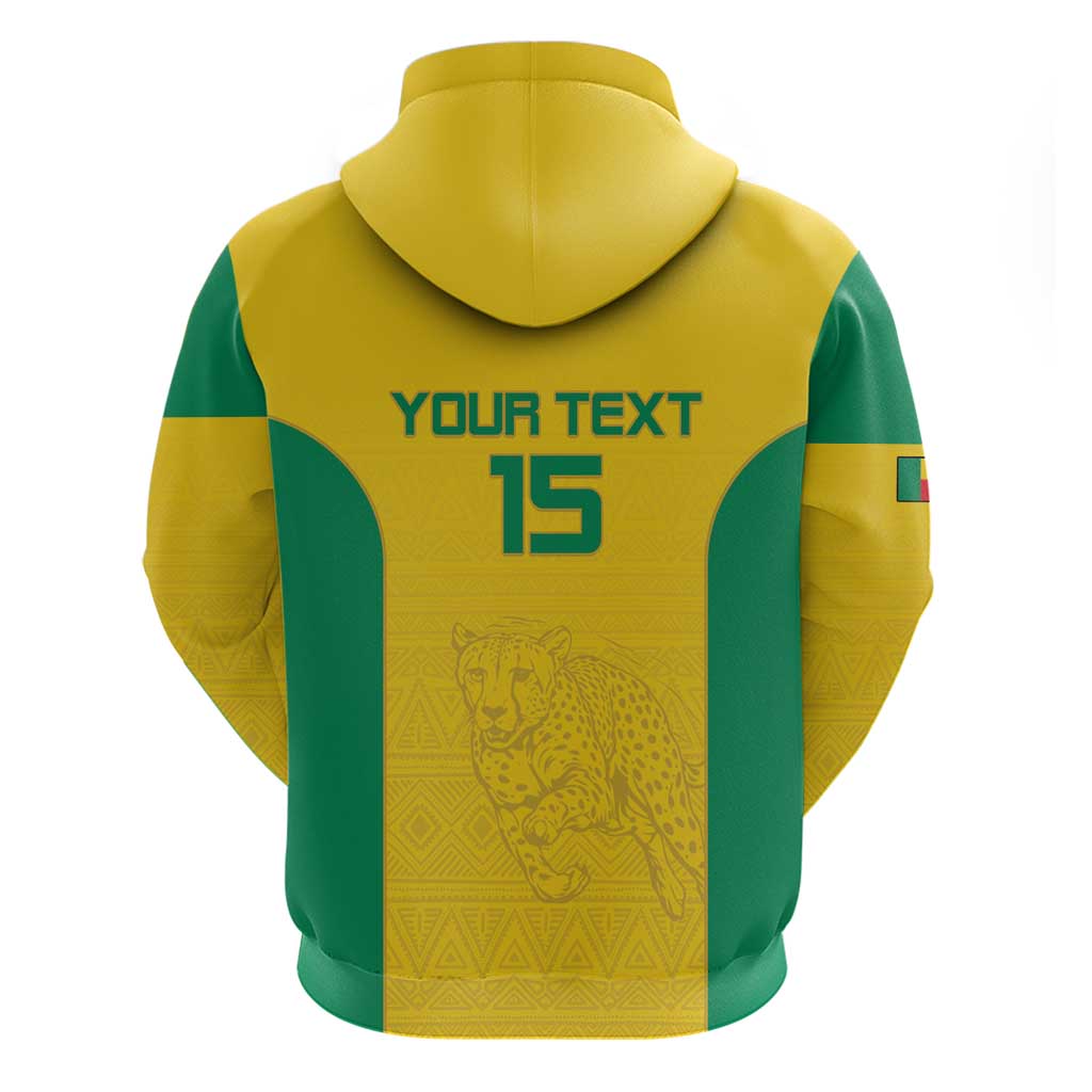 Custom Benin Football Zip Hoodie Go Champions Les Guepards - Wonder Print Shop