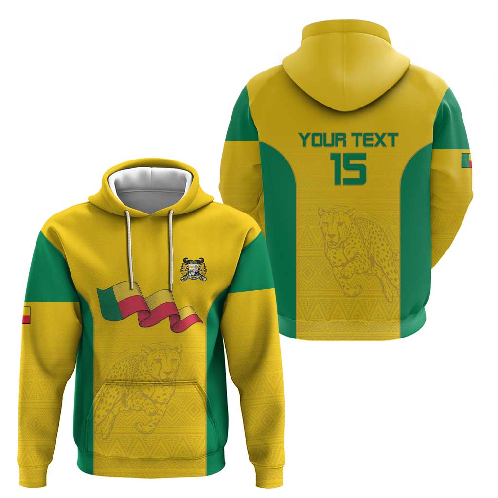 Custom Benin Football Zip Hoodie Go Champions Les Guepards - Wonder Print Shop
