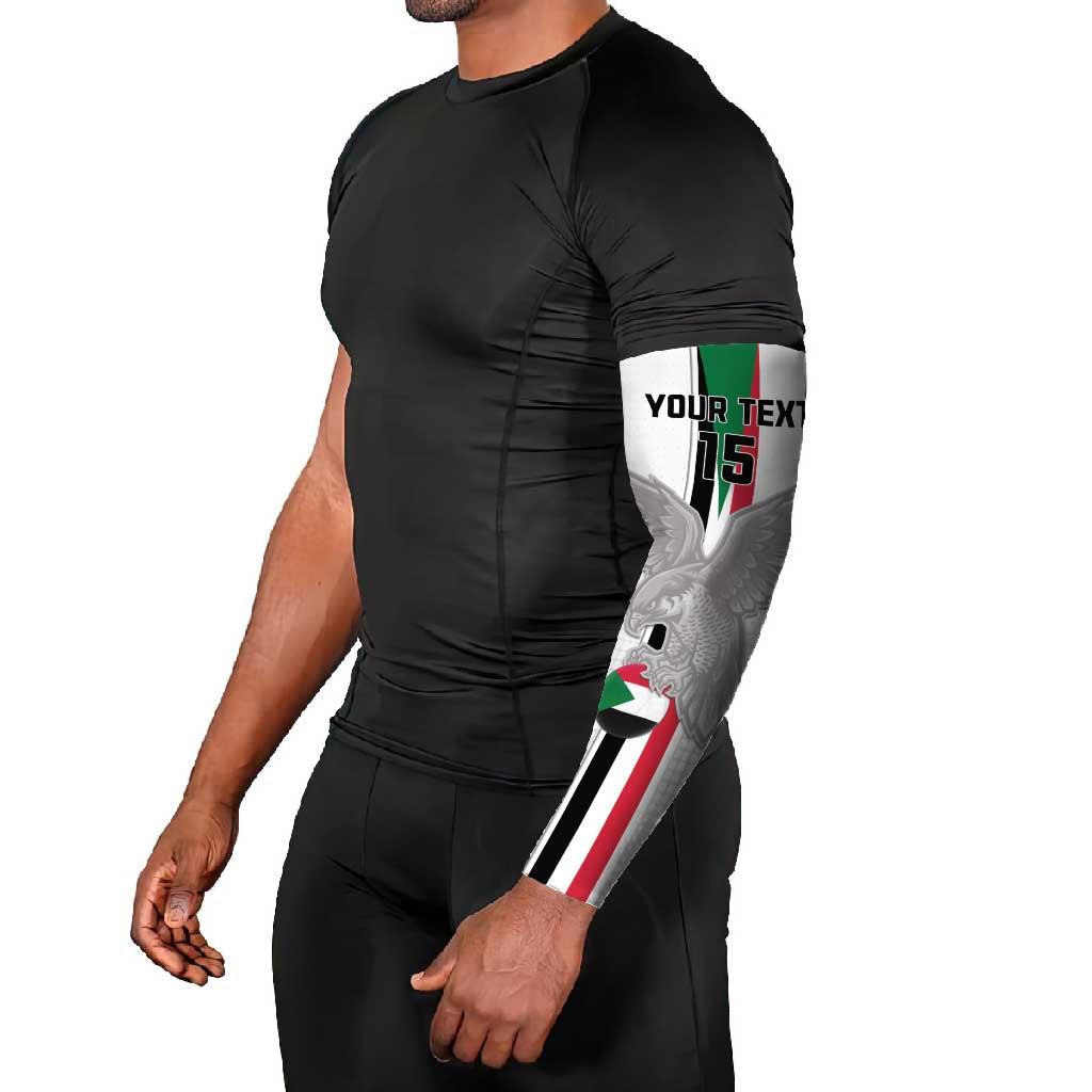 Custom Sudan Football Arm Sleeves Go Champions Falcons of Jediane - Wonder Print Shop