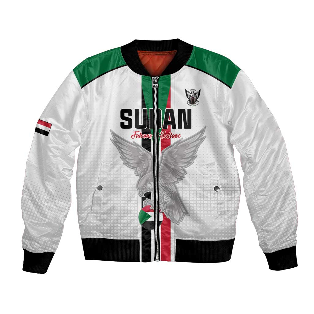 Custom Sudan Football Bomber Jacket Go Champions Falcons of Jediane - Wonder Print Shop