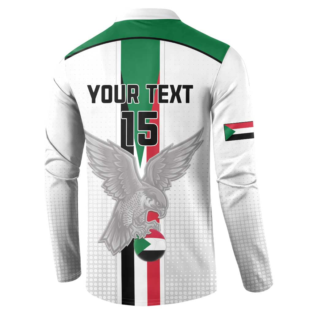 Custom Sudan Football Button Sweatshirt Go Champions Falcons of Jediane - Wonder Print Shop