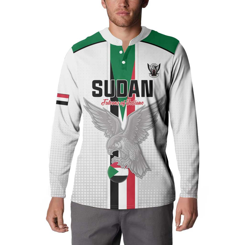 Custom Sudan Football Button Sweatshirt Go Champions Falcons of Jediane - Wonder Print Shop