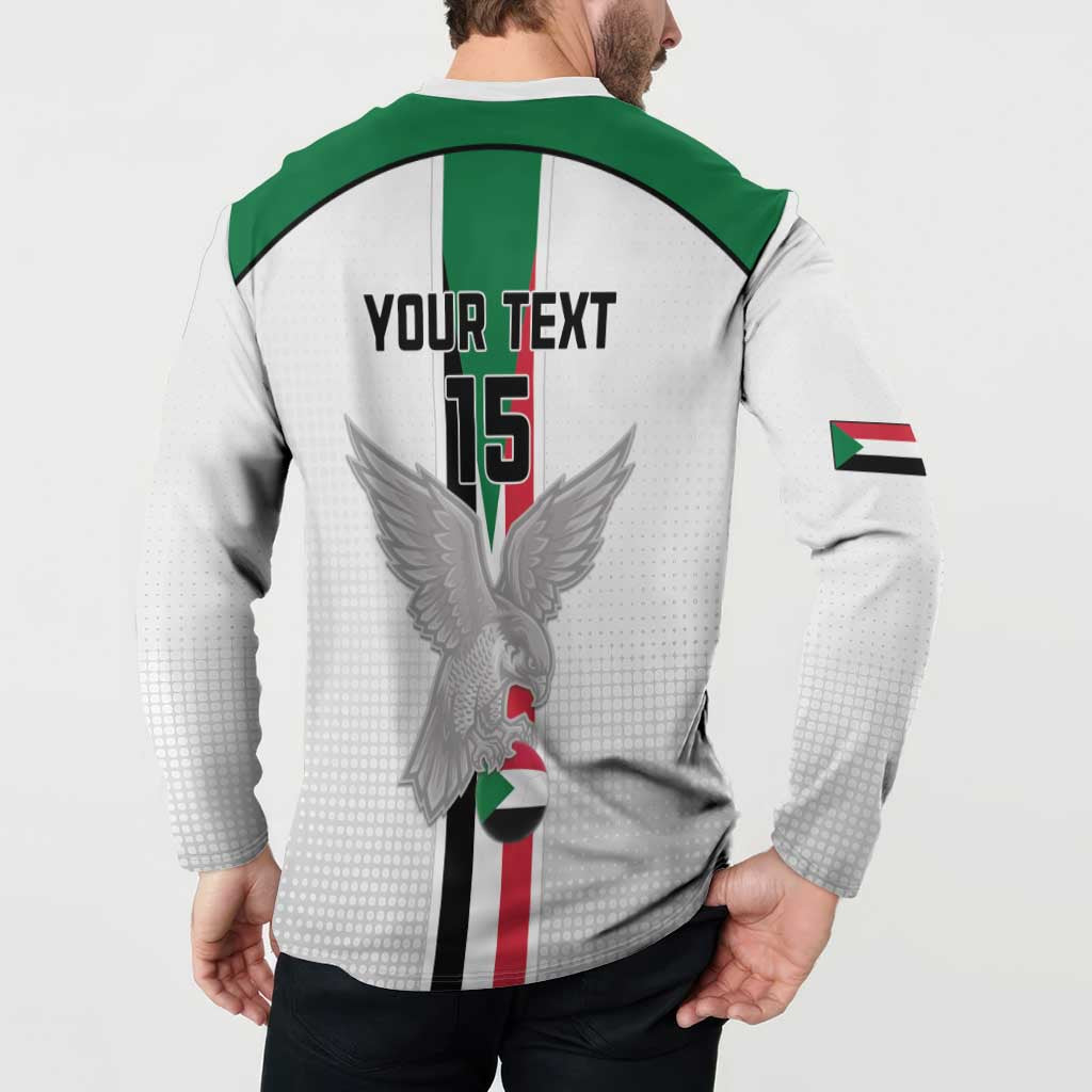 Custom Sudan Football Button Sweatshirt Go Champions Falcons of Jediane - Wonder Print Shop