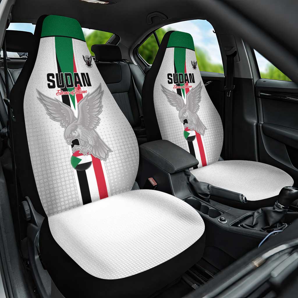 Sudan Football Car Seat Cover Go Champions Falcons of Jediane - Wonder Print Shop