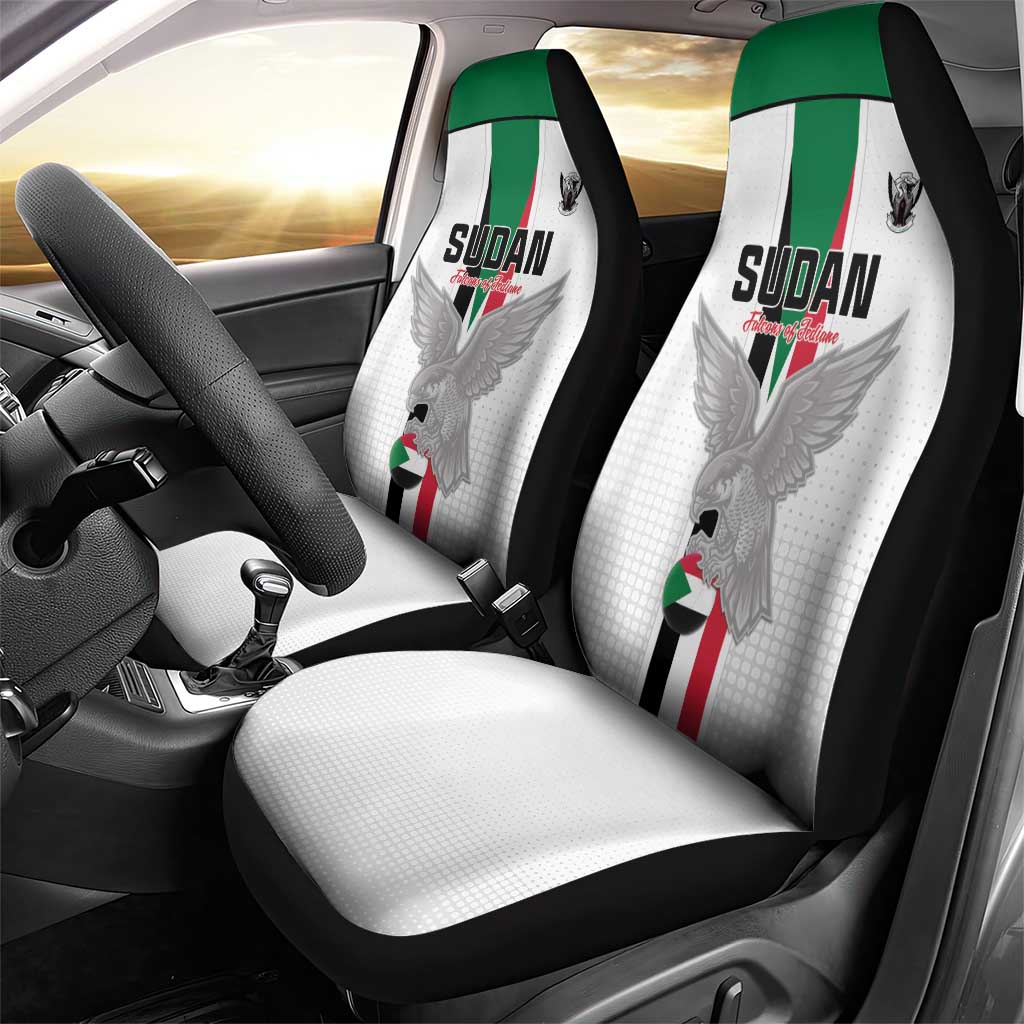 Sudan Football Car Seat Cover Go Champions Falcons of Jediane - Wonder Print Shop