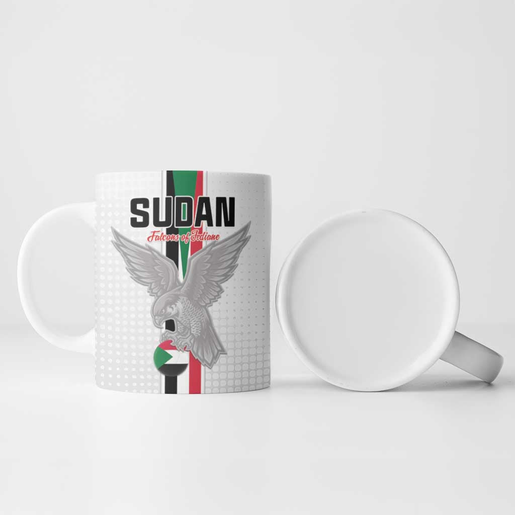 Custom Sudan Football Ceramic Mug Go Champions Falcons of Jediane - Wonder Print Shop