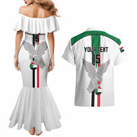 Custom Sudan Football Couples Matching Mermaid Dress and Hawaiian Shirt Go Champions Falcons of Jediane - Wonder Print Shop