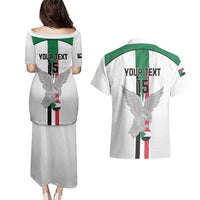Custom Sudan Football Couples Matching Puletasi and Hawaiian Shirt Go Champions Falcons of Jediane - Wonder Print Shop