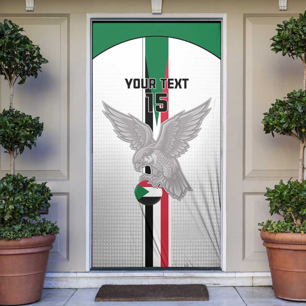 Custom Sudan Football Door Cover Go Champions Falcons of Jediane - Wonder Print Shop