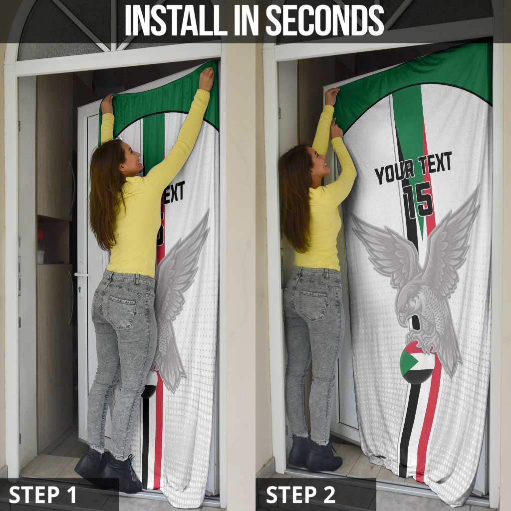 Custom Sudan Football Door Cover Go Champions Falcons of Jediane - Wonder Print Shop