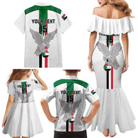 Custom Sudan Football Family Matching Mermaid Dress and Hawaiian Shirt Go Champions Falcons of Jediane - Wonder Print Shop